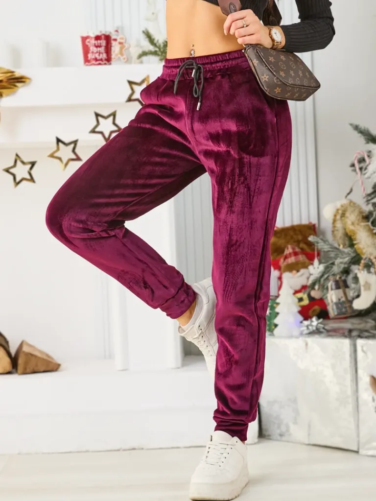 Discount Ocieplane spodnie dresowe damskie Spodnie Dresowe