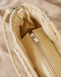 Okrągła słomkowa torba Nils Damskie Wiklinowe I Słomiane