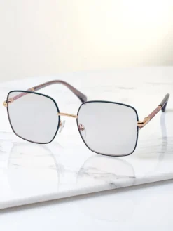 Clearance Okulary przeciwsłoneczne w kwadracie lekko przyciemnione Lolla Style Damskie Okulary Przeciwsłoneczne