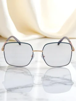 Clearance Okulary przeciwsłoneczne w kwadracie lekko przyciemnione Lolla Style Damskie Okulary Przeciwsłoneczne