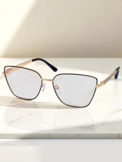 Clearance Okulary przeciwsłoneczne w kwadracie lekko przyciemnione Olattes Damskie Okulary Przeciwsłoneczne