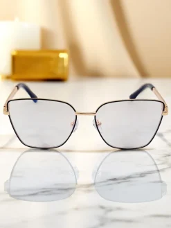 Clearance Okulary przeciwsłoneczne w kwadracie lekko przyciemnione Olattes Damskie Okulary Przeciwsłoneczne