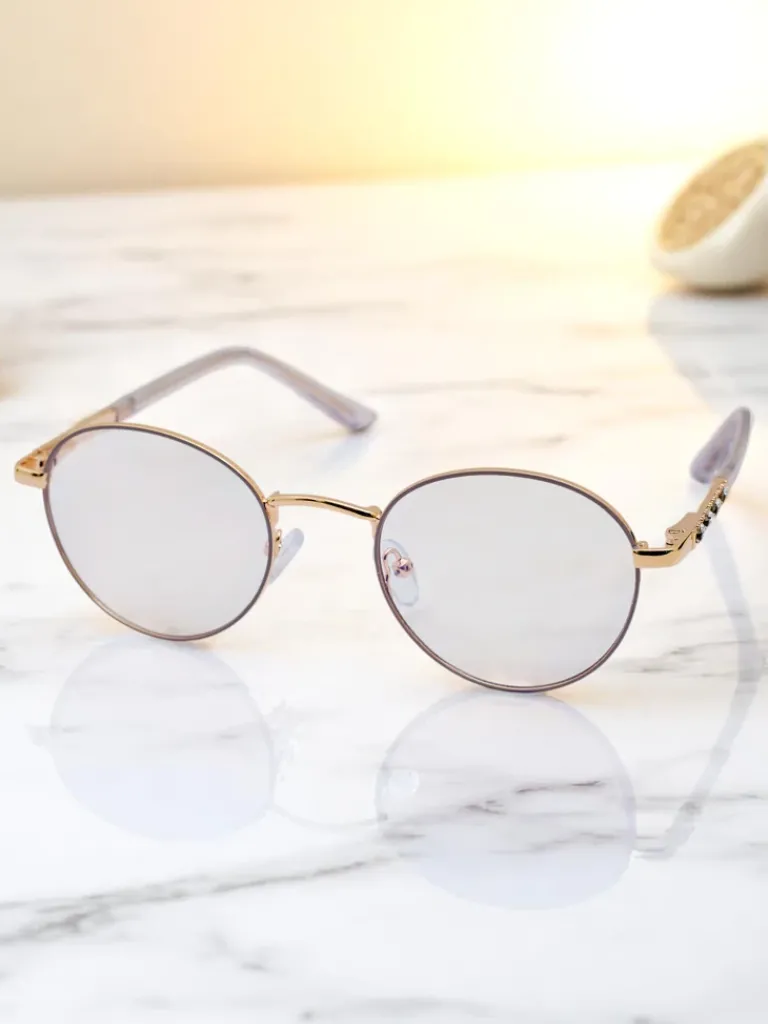 Hot Okulary przeciwsłoneczne okrągłe lekko przyciemnione Felinea Damskie Okulary Przeciwsłoneczne