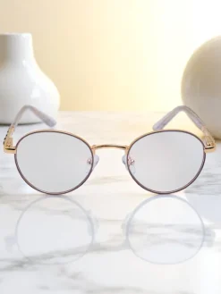 Hot Okulary przeciwsłoneczne okrągłe lekko przyciemnione Felinea Damskie Okulary Przeciwsłoneczne