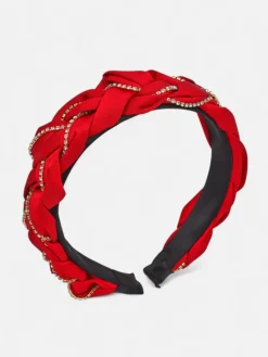 Best Opaska do włosów z pleceniem w warkocz zdobiona cyrkoniami Damskie Akcesoria Do Włosów