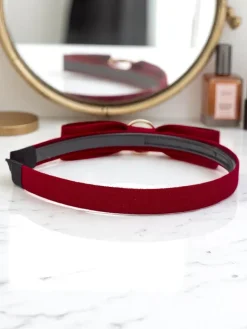 Opaska do włosów z kokardką i broszką Bow Charm Damskie Akcesoria Do Włosów