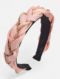 Clearance Opaska do włosów z pleceniem w warkocz zdobiona cyrkoniami Damskie Akcesoria Do Włosów