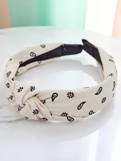 Sale Opaska do włosów z pleceniem we wzorki Grafity Boom Damskie Akcesoria Do Włosów