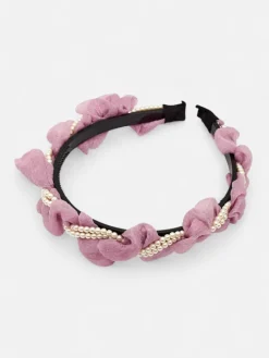 Best Opaska do włosów z marszczeniem i perełkami Damskie Akcesoria Do Włosów