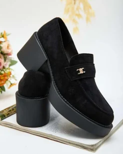 Hot Półbuty damskie na wysokim słupku Pegorami Półbuty|Mokasyny Na Obcasie