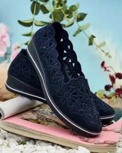 Clearance Półbuty damskie na niskim koturnie Dellio Półbuty