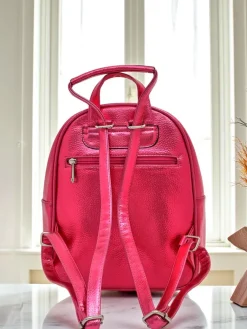 Sale Plecak damski z eko skóry w paski Metallic Stripes Damskie Plecaki