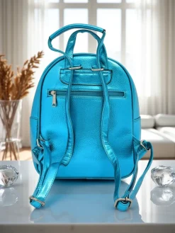 Best Plecak damski z eko skóry w paski Metallic Stripes Damskie Plecaki