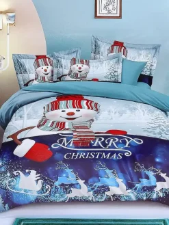 Outlet Pościel świąteczna 160x200 komplet 3-CZĘŚCI 160 X 200 Cm