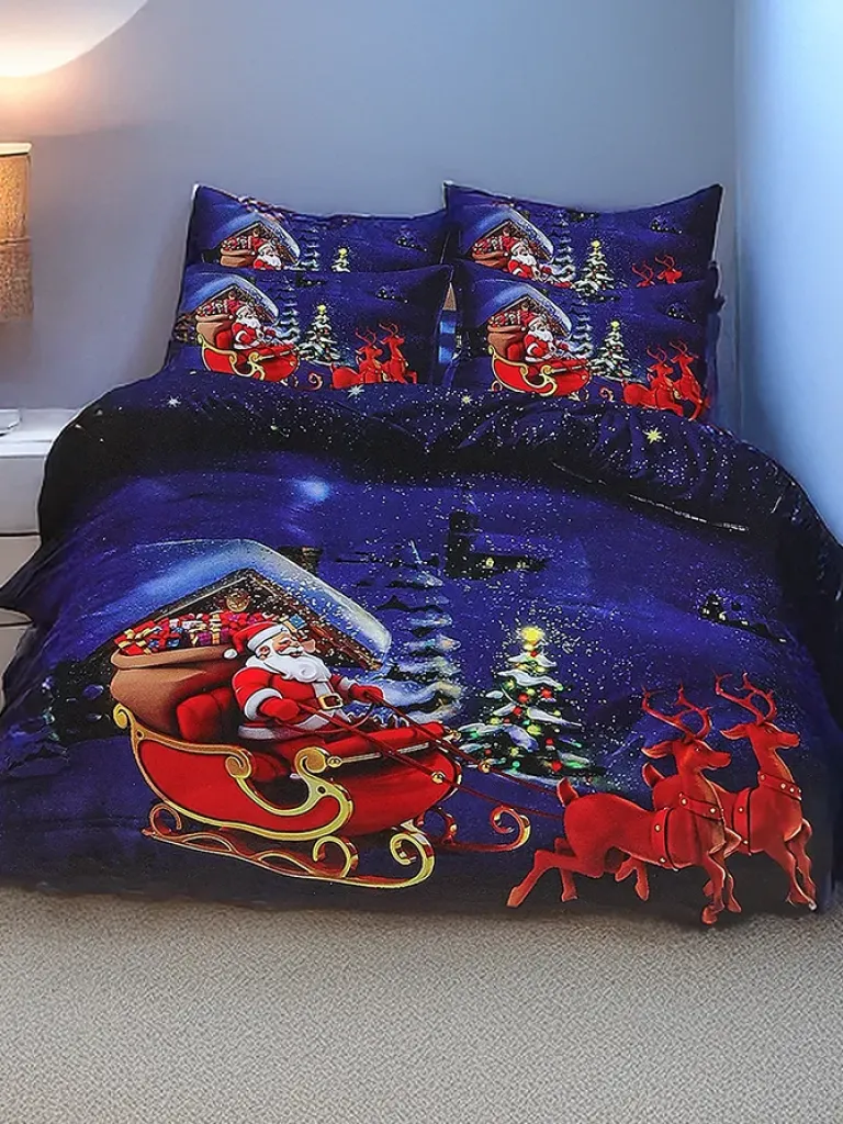 Clearance Pościel świąteczna 160x200 komplet 3-CZĘŚCI 160 X 200 Cm