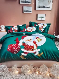 Outlet Pościel świąteczna 160x200 komplet 3-CZĘŚCI 200 X 220 Cm