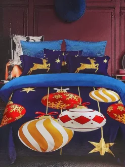 Pościel świąteczna 160x200 komplet 3-CZĘŚCI 160 X 200 Cm