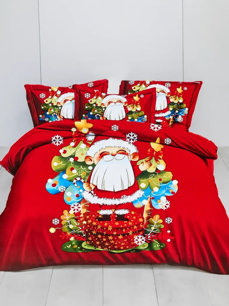 Sale Pościel świąteczna 160x200 komplet 3-CZĘŚCI 200 X 220 Cm