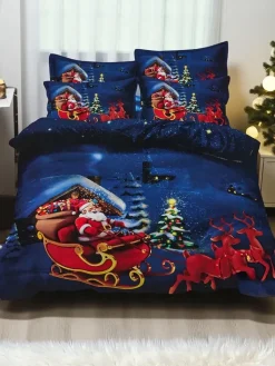 Sale Pościel świąteczna 160x200 komplet 3-CZĘŚCI 160 X 200 Cm