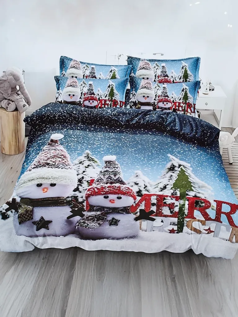 Sale Pościel świąteczna 200x220 komplet 4-CZĘŚCI 200 X 220 Cm