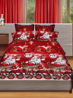Clearance Pościel świąteczna 160x200 komplet 3-CZĘŚCI 160 X 200 Cm