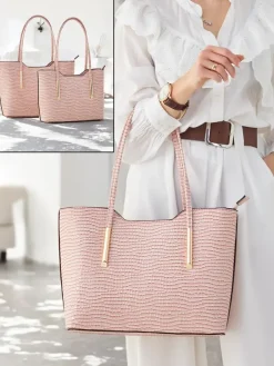 Best Podwójna lakierowana torebka damska z tłoczeniem Damskie Torebki Shoppers