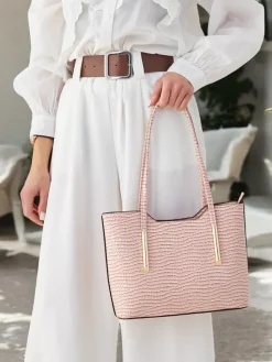 Best Podwójna lakierowana torebka damska z tłoczeniem Damskie Torebki Shoppers