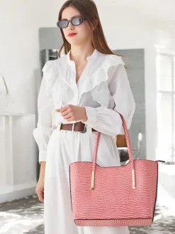 Clearance Podwójna lakierowana torebka damska z tłoczeniem Damskie Torebki Shoppers