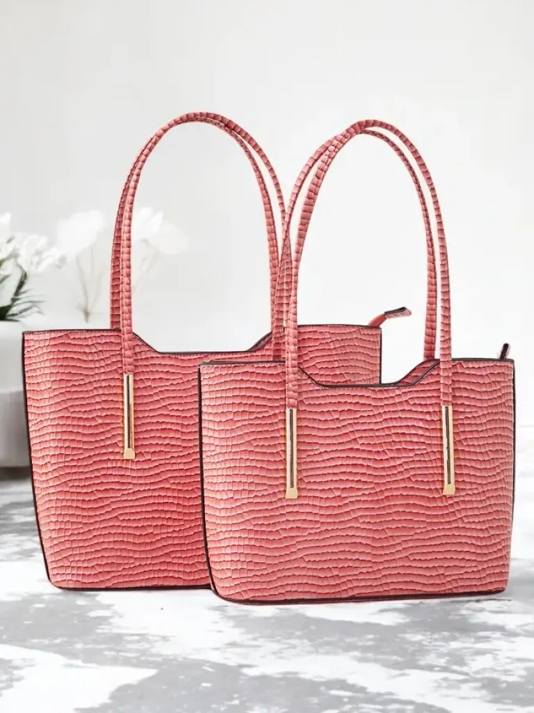 Clearance Podwójna lakierowana torebka damska z tłoczeniem Damskie Torebki Shoppers