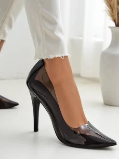 Clearance Przeźroczyste damskie czółenka na szpilce Selqoa Szpilki|Klasyczne