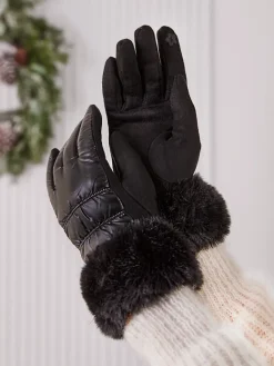 Rękawiczki damskie z futerkiem Damskie Rękawiczki