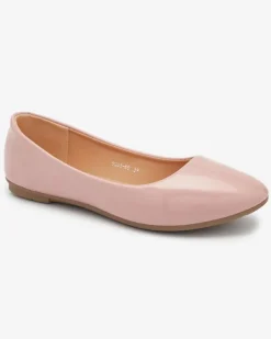 Sale Różowe damskie lakierowane baleriny Fama Buty Na Wielkie Wyjście|Baleriny Klasyczne