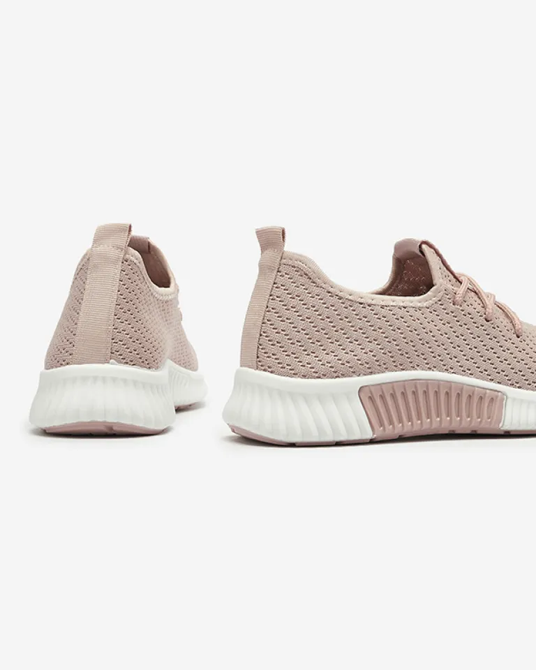 Outlet Różowe damskie materiałowe buty sportowe Vobbu Damskie Bieganie, Ćwiczenia I Trening