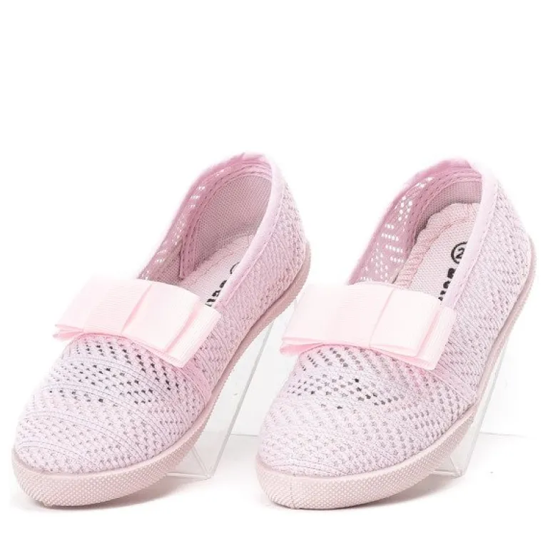 Clearance Różowe dziewczęce tenisówki typu slip on Tabbi Dziewczęce