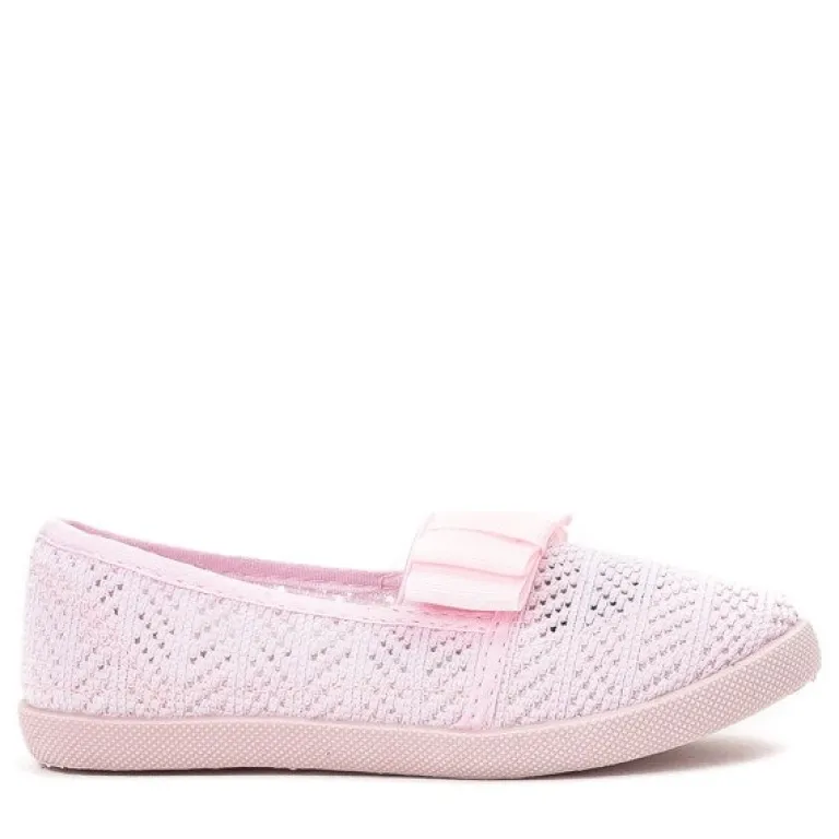Clearance Różowe dziewczęce tenisówki typu slip on Tabbi Dziewczęce