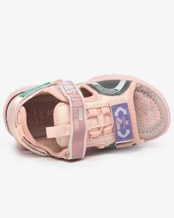 New Różowe sandały dziecięce na rzepy Wukapi Dziewczęce