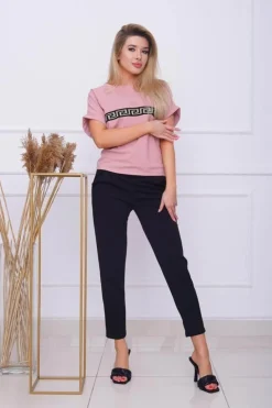 Hot Różowo - czarny 2-częściowy damski komplet Damskie Komplety Damskie