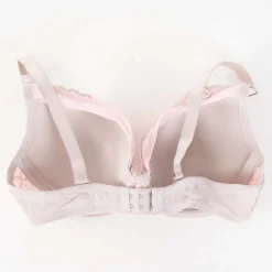 Clearance Różowo-szary biustonosz z koronką Codzienne