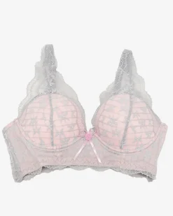New damski biustonosz z szarą koronką Bralet|Codzienne