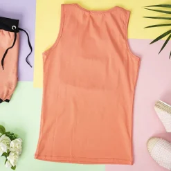 Discount Różowy damski top z cyrkoniami Bluzki / Koszule / Koszulki