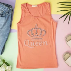 Sale damski top z cyrkoniami Bluzki / Koszule / Koszulki