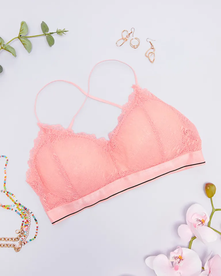 damski koronkowy biustonosz typu braletka Bralet|Codzienne
