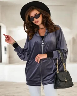 Rozpinana bluza z kapturem damska Bluzy