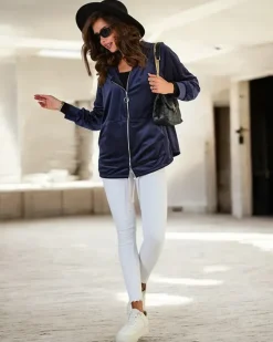 Discount Rozpinana bluza z kapturem damska Bluzy