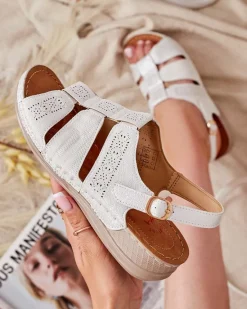 Outlet Sandałki damskie z cholewką Limmin Sandały Płaskie