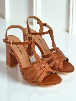 Discount Sandałki damskie na słupku Daffi Elegance Buty Na Wielkie Wyjście|Sandały Na Słupku