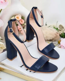 Discount Sandałki damskie na słupku Linona Buty Na Wielkie Wyjście|Sandały Na Słupku