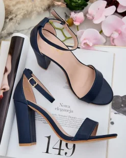 Discount Sandałki damskie na słupku Linona Buty Na Wielkie Wyjście|Sandały Na Słupku