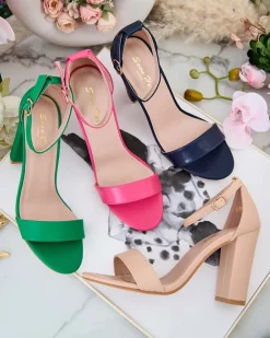 Discount Sandałki damskie na słupku Linona Buty Na Wielkie Wyjście|Sandały Na Słupku