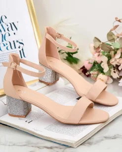 Sandałki damskie na słupku Zeye Buty Na Wielkie Wyjście|Sandały Na Słupku